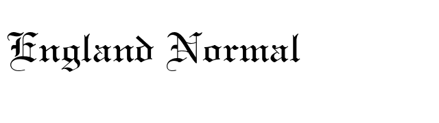 England Normal font preview