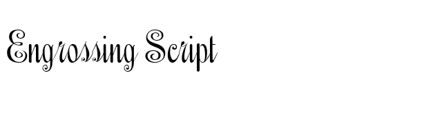 Engrossing Script font preview