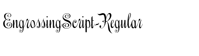 EngrossingScript-Regular font preview