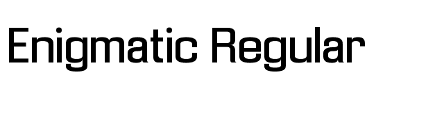 Enigmatic Regular font preview