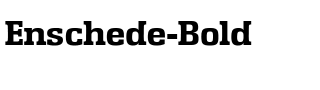 Enschede-Bold font preview