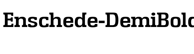 Enschede-DemiBold font preview