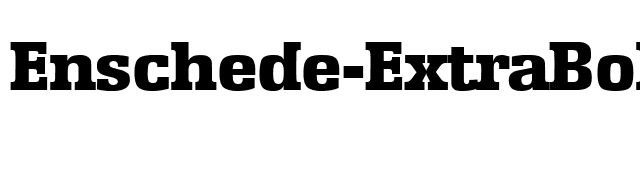 Enschede-ExtraBold font preview