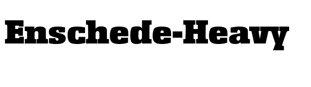 Enschede-Heavy font preview