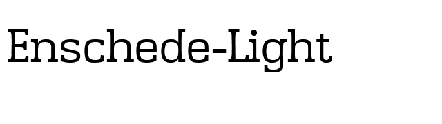 Enschede-Light font preview