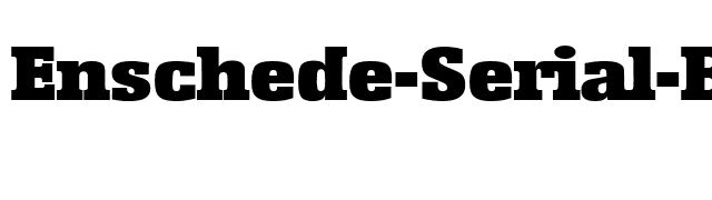 Enschede-Serial-Black-Regular font preview