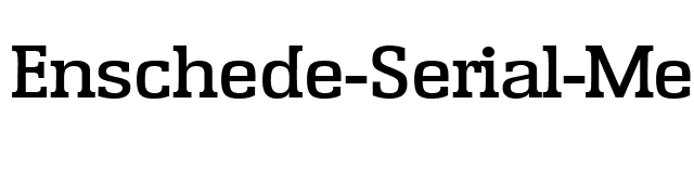 Enschede-Serial-Medium-Regular font preview