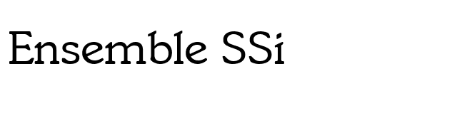 Ensemble SSi font preview