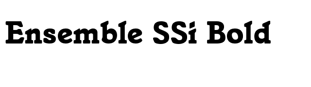 Ensemble SSi Bold font preview