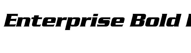 Enterprise Bold Italic font preview