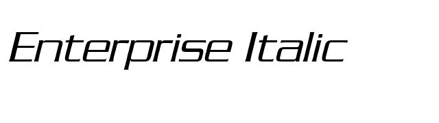 Enterprise Italic font preview