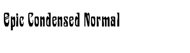 Epic Condensed Normal font preview