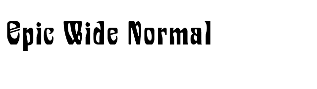 Epic Wide Normal font preview