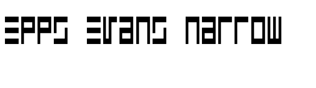 Epps Evans Narrow font preview