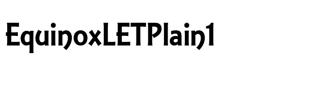 EquinoxLETPlain1 font preview