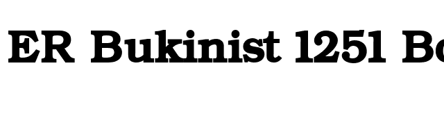 ER Bukinist 1251 Bold font preview