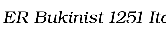 ER Bukinist 1251 Italic font preview