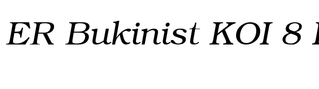 ER Bukinist KOI 8 Italic font preview