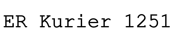 ER Kurier 1251 font preview