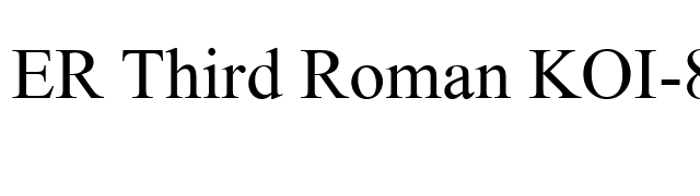 ER Third Roman KOI-8 font preview