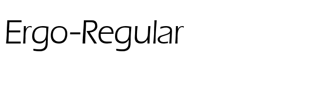 Ergo-Regular font preview