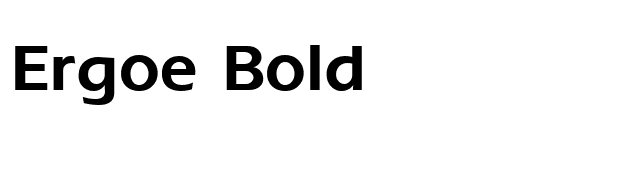 Ergoe Bold font preview