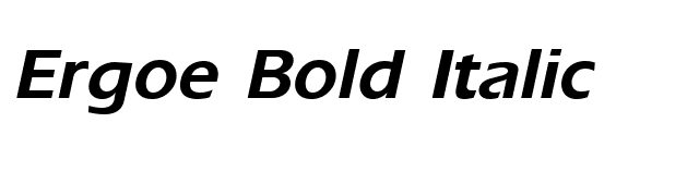 Ergoe Bold Italic font preview