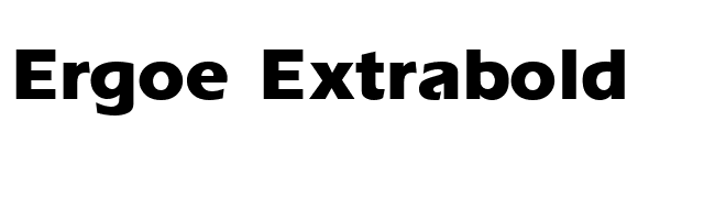 Ergoe Extrabold font preview