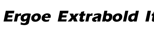 Ergoe Extrabold Italic font preview