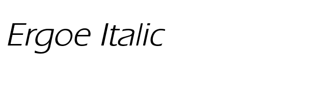 Ergoe Italic font preview