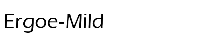 Ergoe-Mild font preview