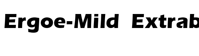 Ergoe-Mild Extrabold font preview