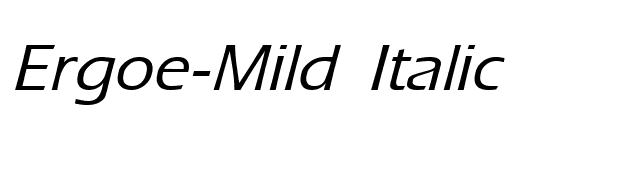 Ergoe-Mild Italic font preview