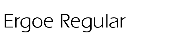 Ergoe Regular font preview