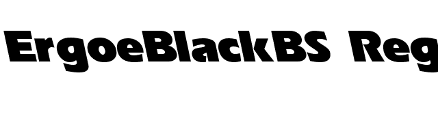 ErgoeBlackBS Regular font preview