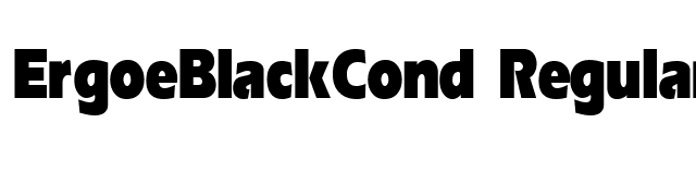 ErgoeBlackCond Regular font preview