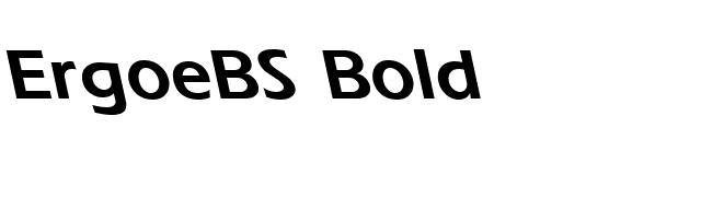 ErgoeBS Bold font preview