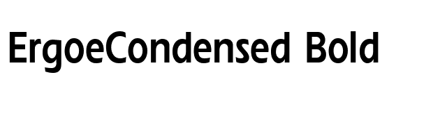 ErgoeCondensed Bold font preview