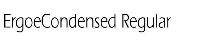 ErgoeCondensed Regular font preview