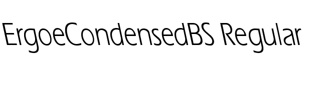 ErgoeCondensedBS Regular font preview