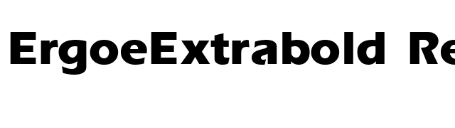 ErgoeExtrabold Regular font preview