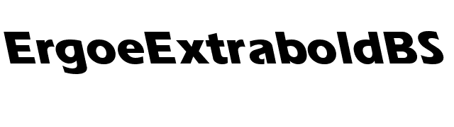 ErgoeExtraboldBS Regular font preview