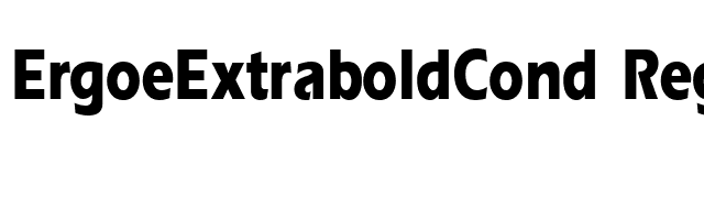 ErgoeExtraboldCond Regular font preview