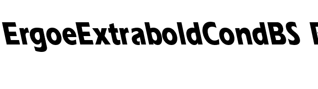 ErgoeExtraboldCondBS Regular font preview