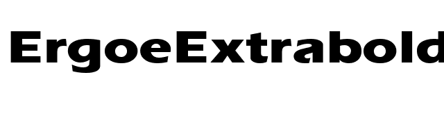 ErgoeExtraboldExpanded Regular font preview