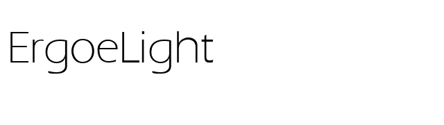 ErgoeLight font preview