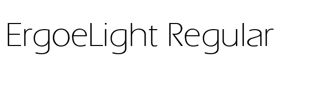 ErgoeLight Regular font preview