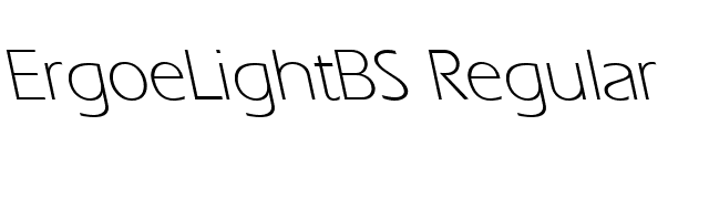 ErgoeLightBS Regular font preview