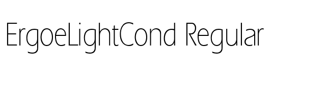 ErgoeLightCond Regular font preview