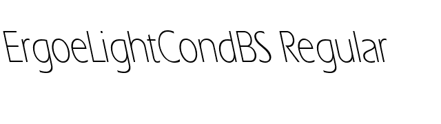 ErgoeLightCondBS Regular font preview